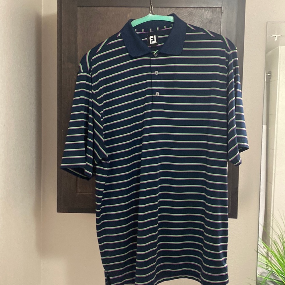 Foot Joy Golf Shirt - Great Condition - Blue Purple and Green